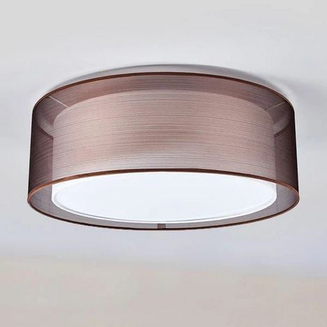 [NEUWERTIG] B-Ware Lindby Deckenlampe Nica Deckenlampe Lampe Leuchte Licht E27 ø 53 Cm Braun Weiß