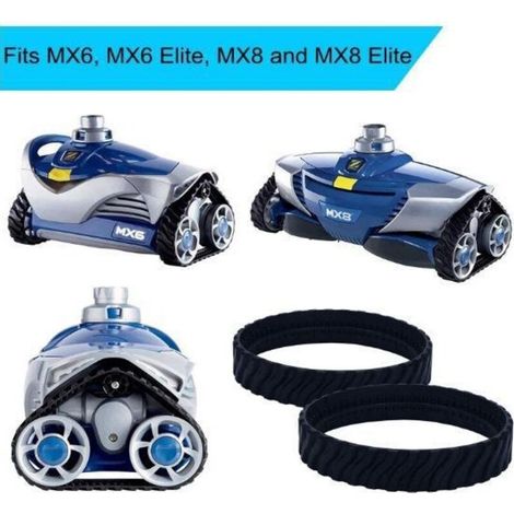 Pneus de rechange (lot de 2) pour robots nettoyeurs de piscine Zodiac MX8 et MX6