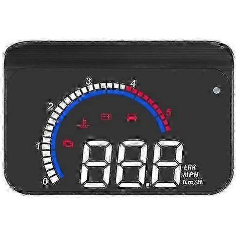 Indicateur HUD intelligent pour voiture : système d'affichage tête haute avec compteur kilométrique numérique et fonctionnalité OBD pour toutes les voitures AX (1/5)