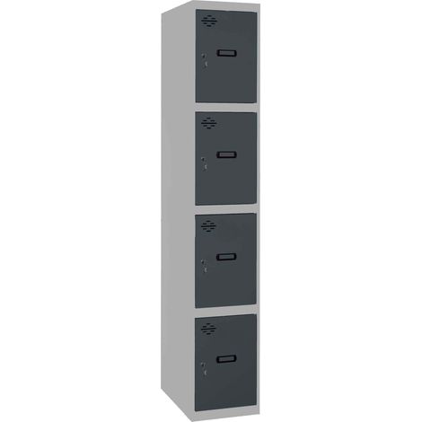 Casillero metálico SIMONLOCKER (180x30x50cm) GRIS Y ANTRACITA (1/3)