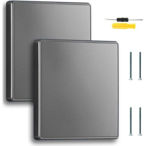 2 pièces Cache Prise Trou Murale Compteur Electrique 86x86 Couvercle Carré Pour Boîte 1 Poste Caches pour prises murales pour boîtiers électriques Finition blanche Prises apparentes (gris) (1/5)