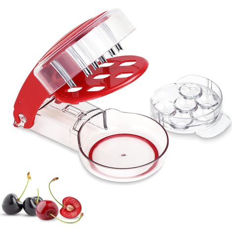 Dénoyauteur de cerises,Outil de dénoyautage Pratique et sûr en Alliage d'aluminium Facile,Dénoyauteur de Cerise pour Enlever les Olives,dénoyautage d'olives pour enlever les graines de cerises (1/5)