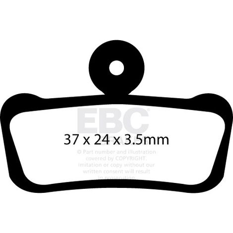 CFA633R - Pastiglie freno per bicicletta EBC Brakes Organic Performance (1/2)
