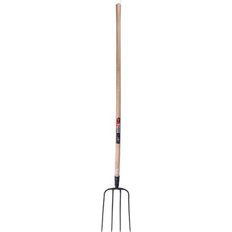 Horca para estiércol con mango de manzana de 135 cm, 4 dientes con casquillo - Spear & Jackson
