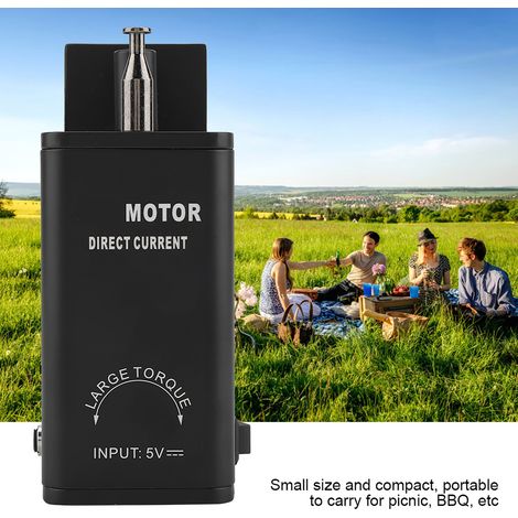 Rôtissoire BBQ Moteur 5V DC avec câble USB, Accessoire de grillade pour tournebroche, Rôtisseur de barbecue électrique (1/5)