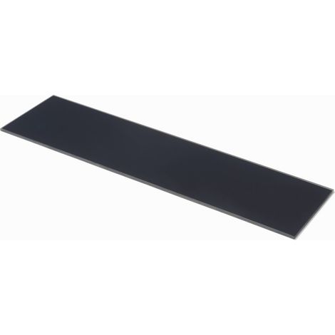 Mensola vetro rettangolare nera mm 6x600x150 - kimono (1/2)