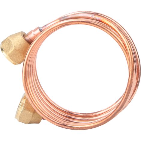 Tube capillaire flexible en cuivre 2,8 mm G1/4", accessoire de réfrigération (1500 mm) (1/5)