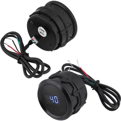 Jauge de température d'eau numérique LED bleu 52mm 2 pouces pour voiture avec capteur, noir, kit complet (1/5)
