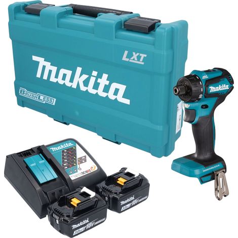 Trapano avvitatore a batteria Makita DDF 083 RFK 18 V 40 Nm 1/4" brushless + 2 batterie da 3,0 Ah + caricabatterie + valigetta (1/5)