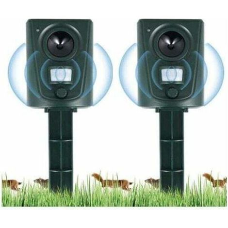 Répulsif Ultrason pour Chats, Chiens et Oiseaux – Étanche, avec Piquet de Fixation – Idéal pour Jardins, Champs et Pépinières
