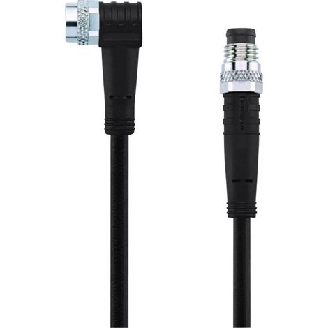 Escha 8044026 Conector M8 macho recto 4 polos 2 m