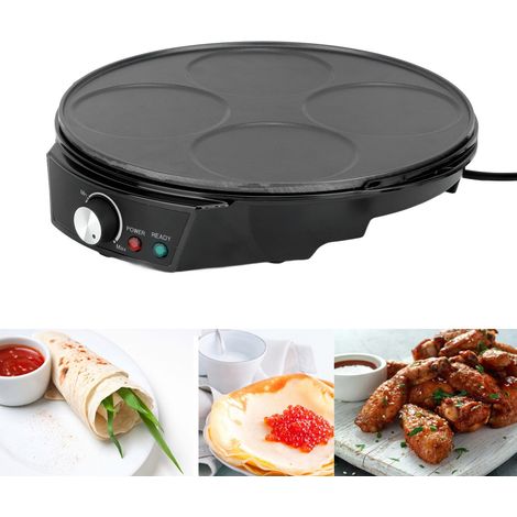 Crêpière ronde multifonctionnelle pour la maison, crêpière électrique chauffante grande capacité, crêpière à ressort, norme européenne 220 V (1/5)