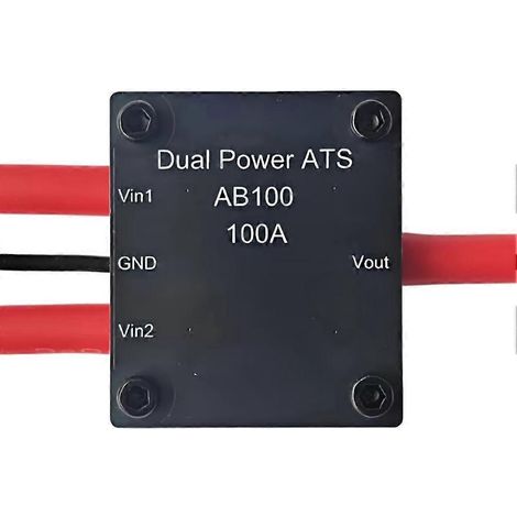 Commutateur de transfert automatique à décharge parallèle double ATS 100 A/200 A pour camping-car, bateau, drone et systèmes hors réseau (12 V, 24 V, 36 V). (1/5)