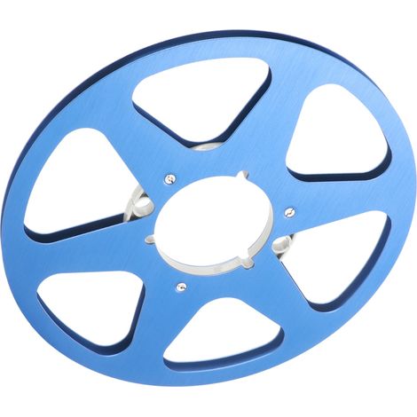 Bobine de ruban vide 1/4 10,5 pouces en alliage d'aluminium, ouverture universelle à 6 trous, pour magnétophones REVOX et Studer (bleu). (1/5)
