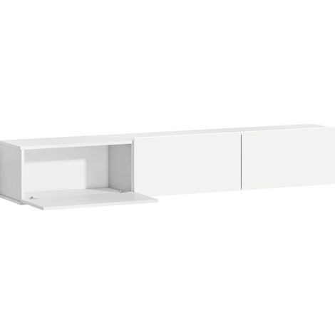 HOMVRA TV-Wandboard 180 cm mit 3 Klapptüren, Weiß, Spanplatte (1/5)