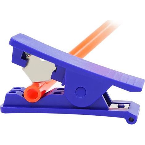 Coupe tuyau,Coupe tube en plastique en caoutchouc,Coupe-tuyau en plastique portable,PVC Nylon Caoutchouc Souple Outils de Coupe de Tubes en Silicone Coupés pour Tuyau D'arrosage Bleu (1/5)