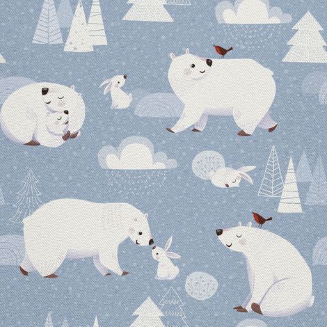 Telas decorativas para exteriores Oxford - motivo: Un oso polar (1/5)
