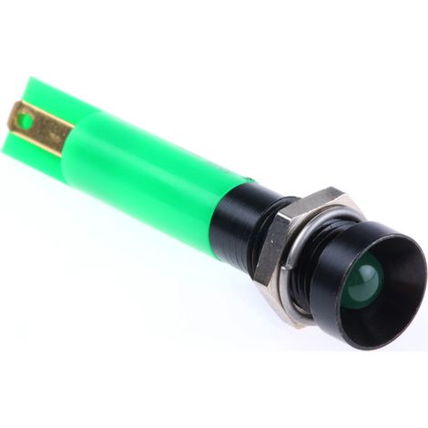Voyant LED lumineux Vert RS PRO, dia. 8mm, 12V c.c. ( Prix pour 1 )