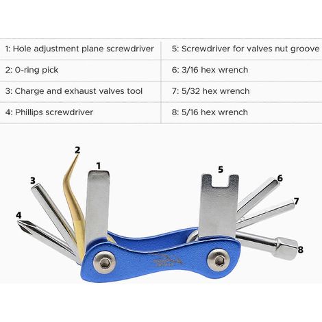 8-in-1-Tauch-Multitool aus Edelstahl, Tauchreparaturwerkzeug, Taucherpickel-Reparaturwerkzeug (1/4)