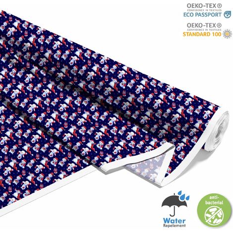 TESSUTI DECORATIVI PER ESTERNI OXFORD - Motivo Pupazzi di neve con regali I DX558 (1/5)