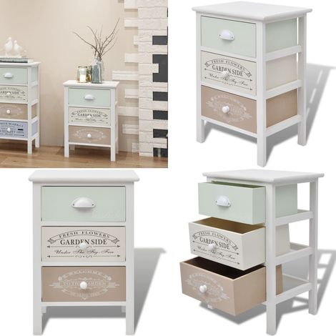 Mobile in Stile Francese con 3 Cassetti in Legno - Cassettiera rustica - Mobile da ingresso