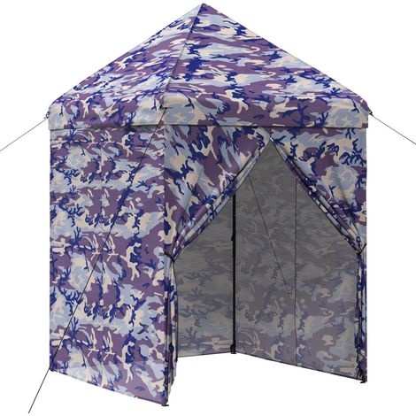 Gazebo Pop-up con 4 Pareti 2 x 2 m Blu Cacciatore vidaXL (1/5)