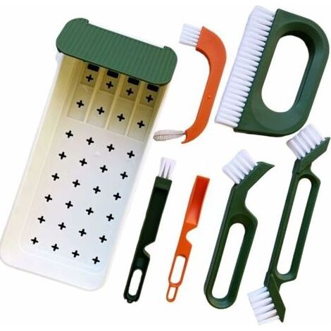 Ensemble de Brosses Joints 5 en 1, Brosse Nettoyage pour Salle de Bain et Cuisine, Récurer Les Joints de Carrelage, Les Recoins et Les Angles, Écouvillon pour Bouteille (1/4)