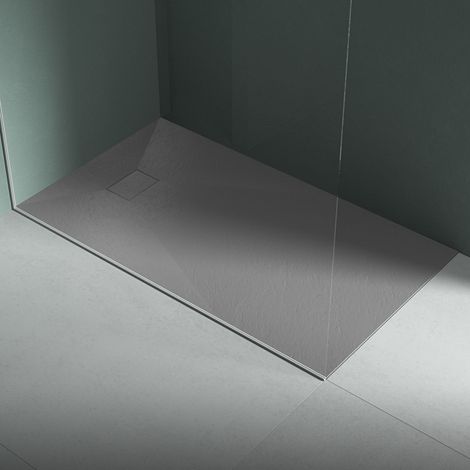 Piatto doccia in resina 90x180 cm effetto pietra colore grigio CUBA