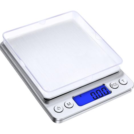 Balance de poche avec graduation 500 g/0,01 g, balance numérique de haute précision, balance au milligramme, balance de précision, balance de cuisine portable avec écran LCD, fonctions tare et PCS, 6 (1/5)