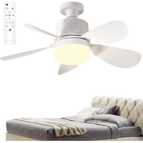 Ventilateur de plafond avec éclairage et télécommande Ventilateur de plafond Farmhouse Smart avec télécommande LED, éclairage réglable en continu sur 3 couleurs. (1/5)