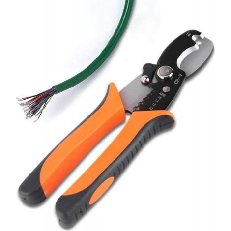 Pince A Denuder - Acier Allie Au Manganese - Ergonomique - Pour Fils Multiconducteurs Flexibles RV RW BWB - 1 Piece