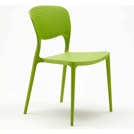 Sedie cucina bar polipropilene impilabile esterno interno Garden Giulietta - Verde 2