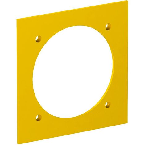OBO Bettermann Placa de cubierta 1x CEE 95x95mm poliamida amarillo colza RAL 1021, 6109838