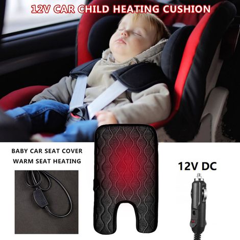 Coussin universel 12V pour siège enfant de voiture, idéal pour l'automne et l'hiver, tapis chauffant pour la maison (1/5)