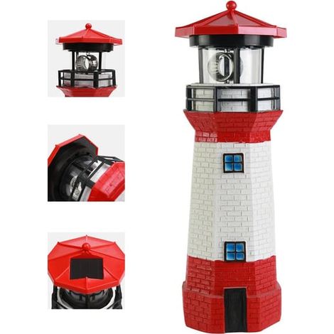 Torre de luz solar decorativa: luz LED giratoria, adecuada para jardines, terrazas y patios. (1/5)