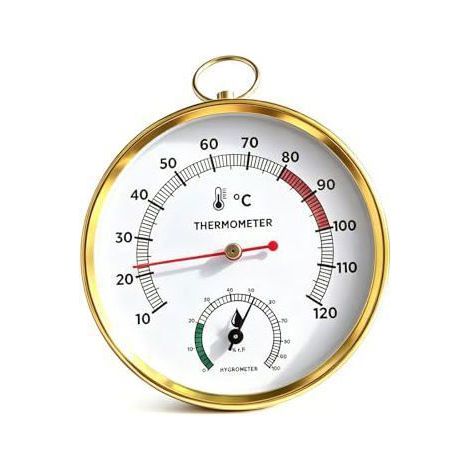 Thermomètre Hygromètre de Sauna 2 en 1, Affichage Précis, Mesure de Température 10-120°C et Humidité 0-100%, Thermomètre Mural pour (1/5)