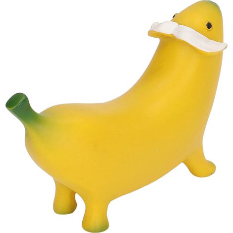 Sculpture de chien banane en résine, amusante et légère, décoration artistique pour la maison ou le bureau, format 8 x 6 cm / 3,1 x 2,4 pouces. (1/5)