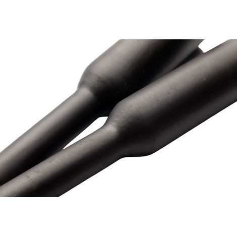 Gaine thermorétractable RS PRO, Dia. 9.5mm Noir rétreint 2:1, 1.22m ( Prix pour 1 )