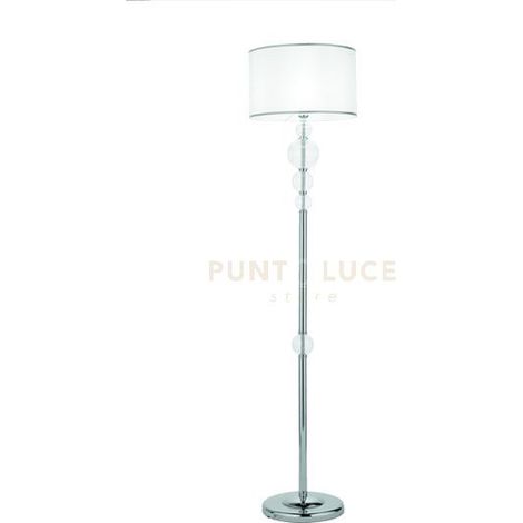 PIANTANA TEBE TRASPARENTE  E CROMO 1 LUCE ATTACCO E27 D.40CM