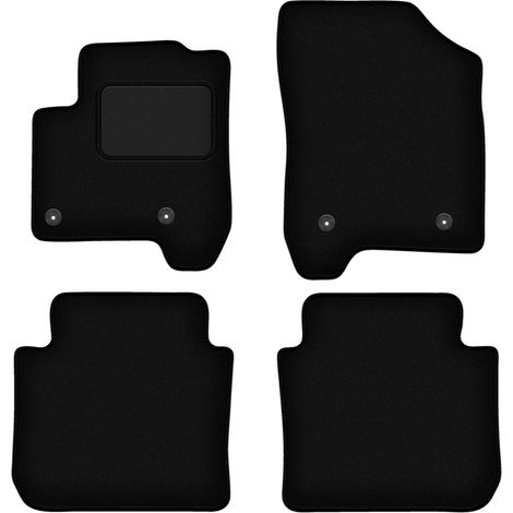 Tappetini in velluto nero per: Citroen C3 Picasso minivan (2008-2017)