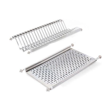 Égouttoir porte-assiettes en acier inoxydable AISI 430 – Pour meuble haut 600mm – Installation facile avec fixation robuste