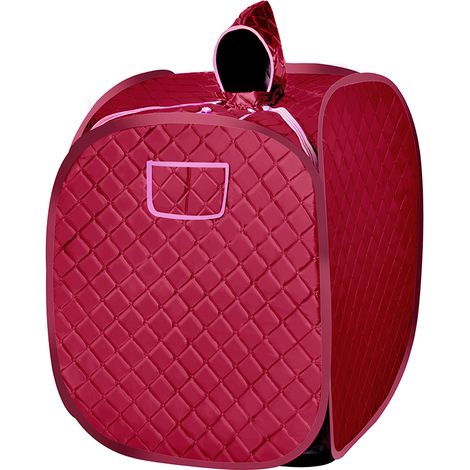 80 × 80 × 100 cm con generatore di vapore Box sauna singolo da 2,5 litri (rosso vino)