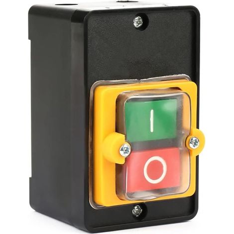 Commutateur à Bouton Poussoir, AC 220V/380V 10A Interrupteur à Bouton de Commande (1/4)