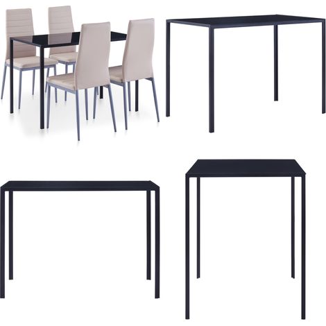 Ensemble de salle à manger 5 pcs Cappuccino - Table À Manger - Ensemble Repas - Mobilier Salle À Manger - Set Table Et Chaises - Chaise Capitonnée - Home & Living (1/5)