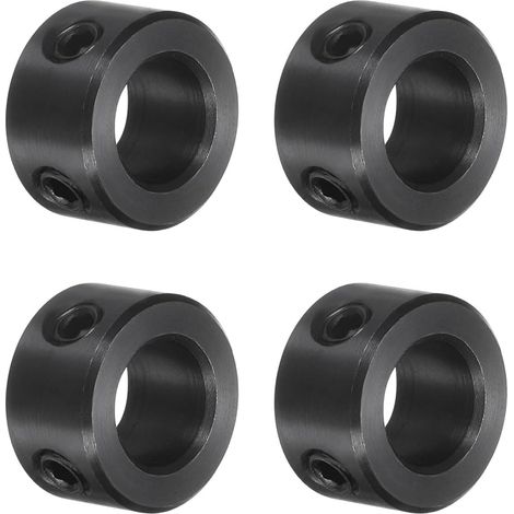 Lot de 4 colliers à vis de 8 mm, colliers de serrage en acier 1045, diamètre extérieur 14 mm, largeur 8 mm pour guide d'arbre de tige linéaire (1/5)