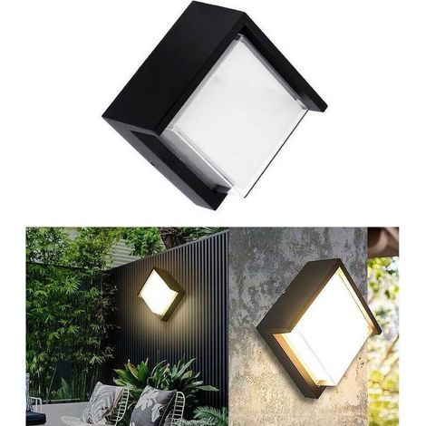 Lampe Murale Moderne D'intérieur Et D'extérieur Carrée Ip65 12w Spotlight (1/5)