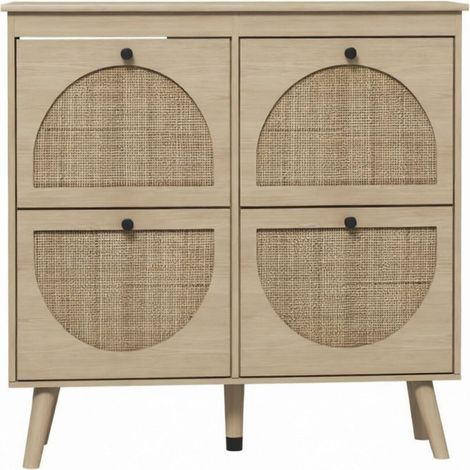 Meuble à chaussures compact design moderne, étagère à chaussures minimaliste, rangement chaussures gain de place pour entrée. (1/5)