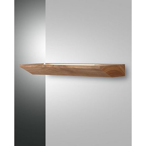 LINUS APPLIQUE QUERCIA L.40CM IN LEGNO E VETRO ATTACCO LED 3000K - 14W - 1380 lm DIMMERABILE (1/2)