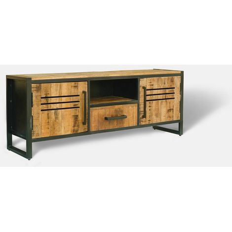 Frais Range TV Unit Large - Mango Wood - L40 x W160 x H45 cm - PP Sawn Finish
