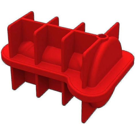Moules en silicone amusants en forme de parties génitales masculines, loisirs créatifs, bac à glaçons (rouge) (1/4)